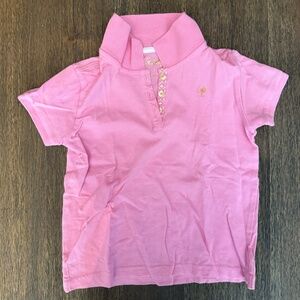 Lilly Pulitzer Pink Girls Collared Shirt (Size 7)